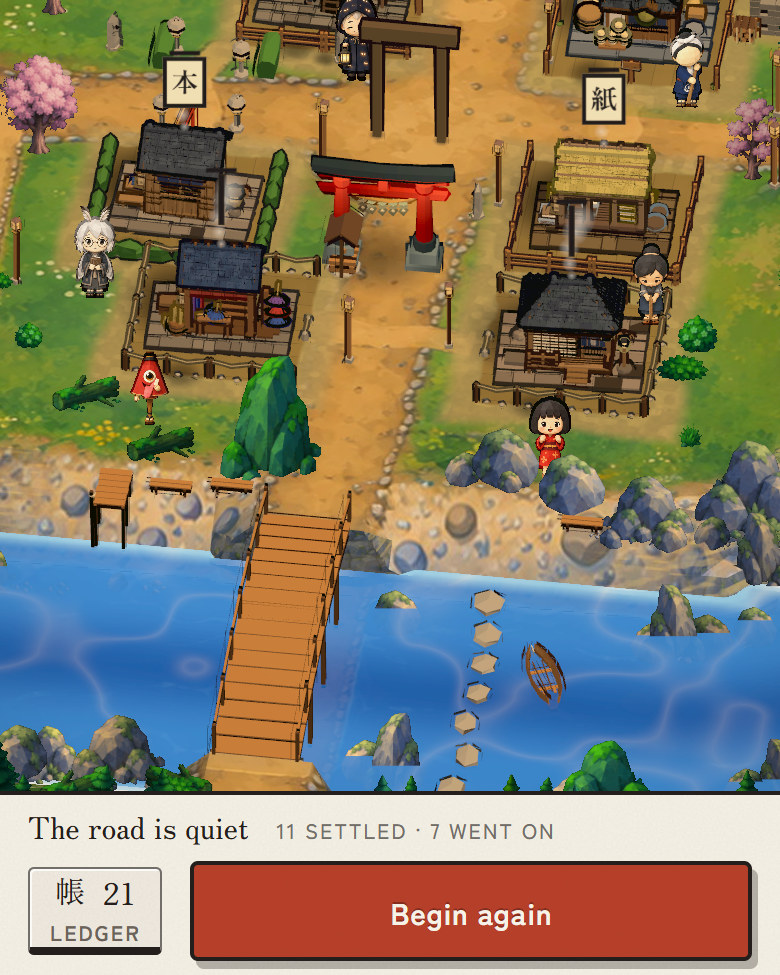 The finished town with every plot taken